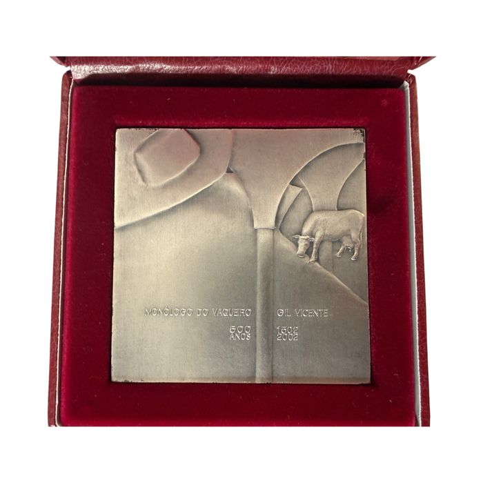 Medalha Prata 270gr 999‰ - Gil Vicente Monólogo do Vaqueiro