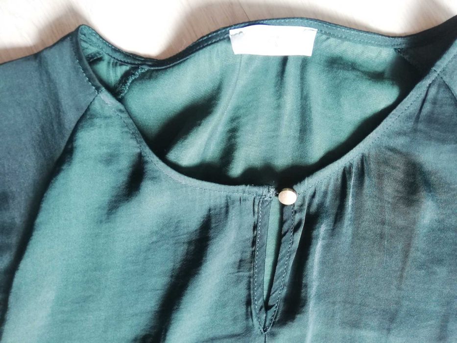 Túnica La Redoute cetim verde pré-mamã T.36