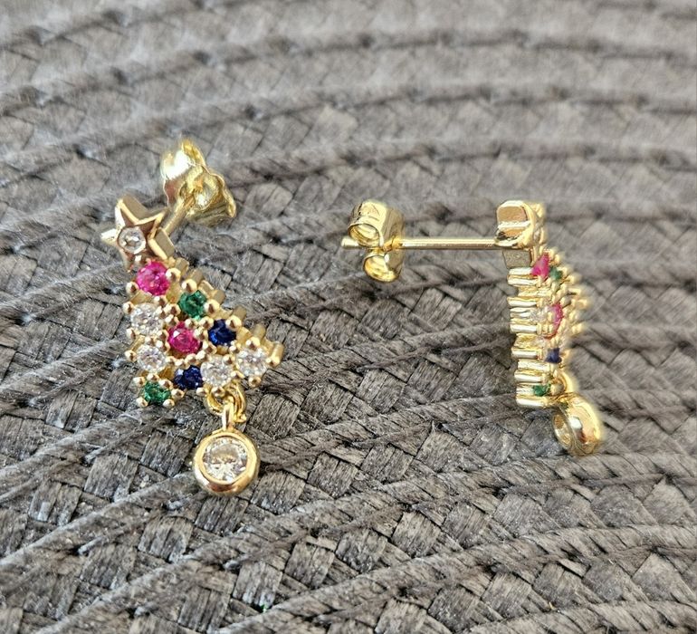 Kolczyki świąteczne choinki nowe