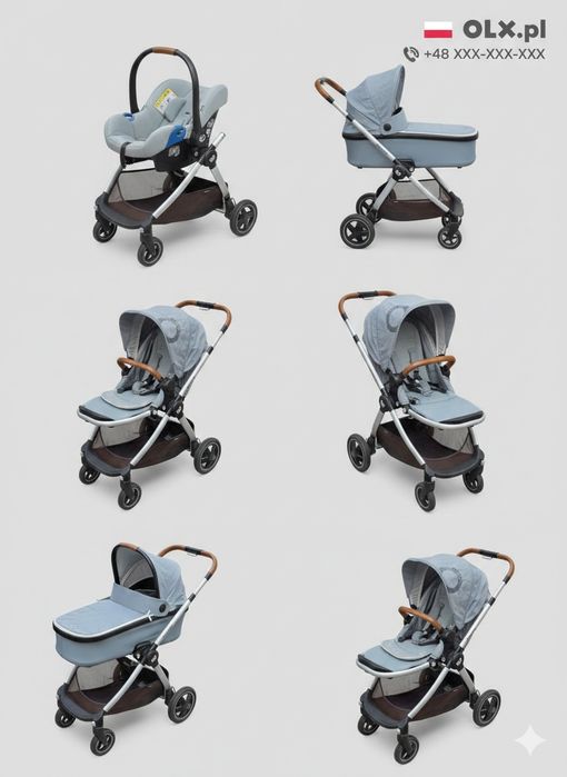 Zestaw Maxi-Cosi Adorra 2 + Gondola Oria + Fotelik + Baza 360 i-Size