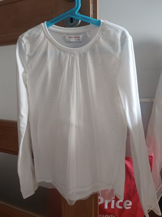 Odświętna Bluzeczka w gwiazdki z tiulem 5.10.15 rozm. 152