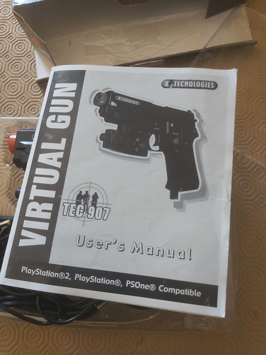 Pistola PS2 ou PS1 Virtual Gun Tec 907