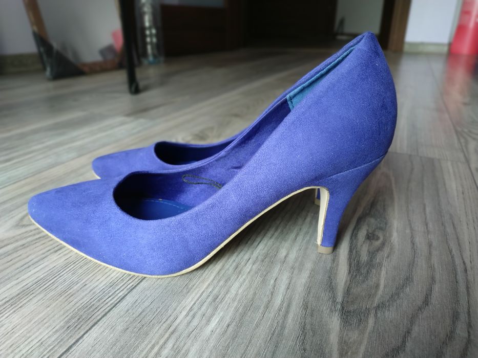 Szafirowe czółenka r.36 H&M