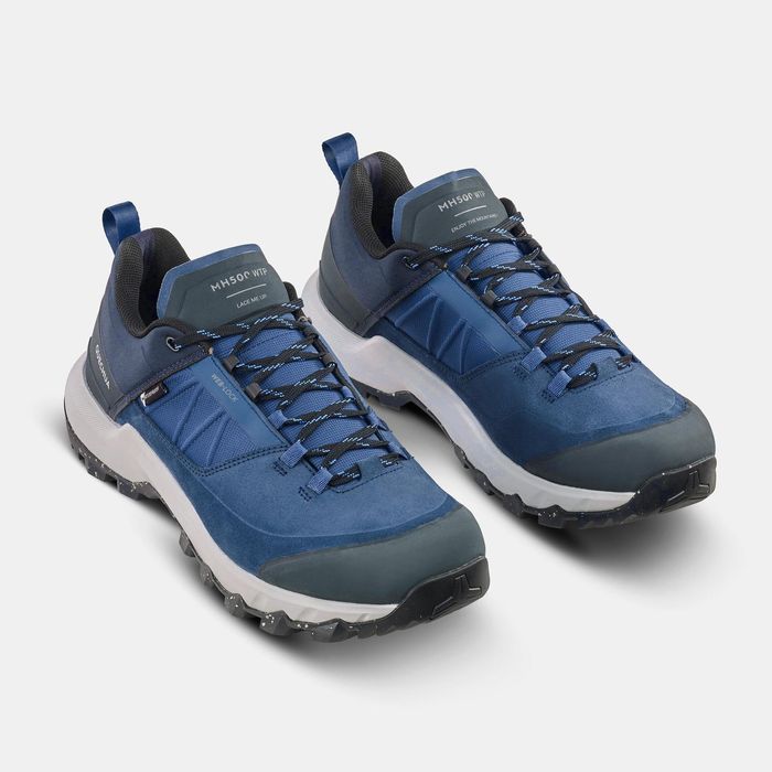 Calçado de Caminhada Montanha MH500 Homem Impermeável Azul