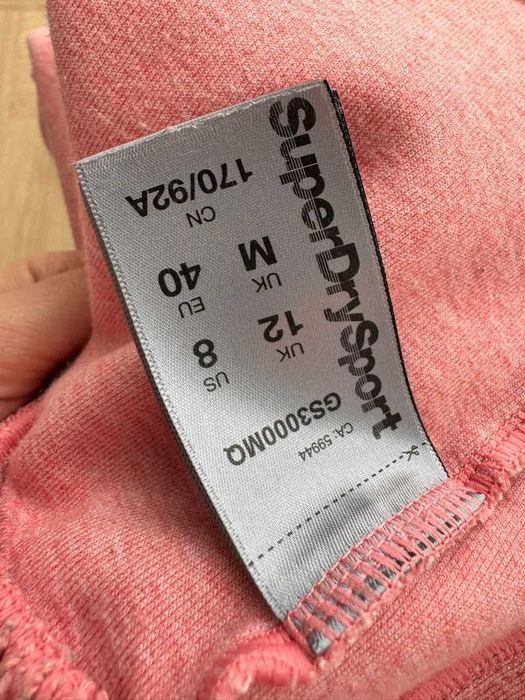 Superdry bluza na zamek pudrowy róż 38 m