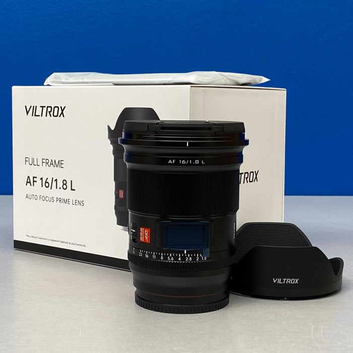 Viltrox AF 16mm f/1.8 STM ASPH | L-Mount | NOVA | 3 ANOS DE GARANTIA
