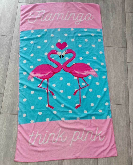 Ręcznik plażowy z flamingiem