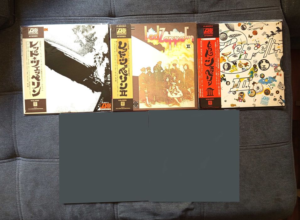 Zestaw 3x Led Zeppelin winyle Japan Obi