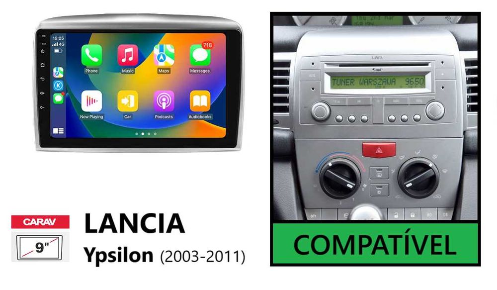 (NOVO) Rádio 2DIN LANCIA Ypsilon • (2003 a 2020) • Android [4+64GB]