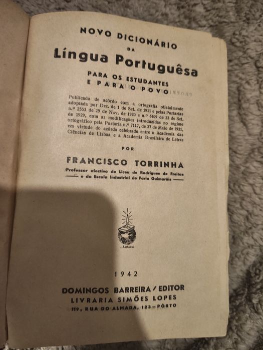 Francisco Torrinha Dicionário da Língua Portuguesa