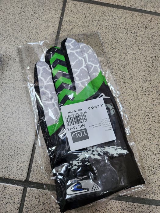 Rękawice YDI ART 16-13 rozmiar M nowe czarno-zielone unisex