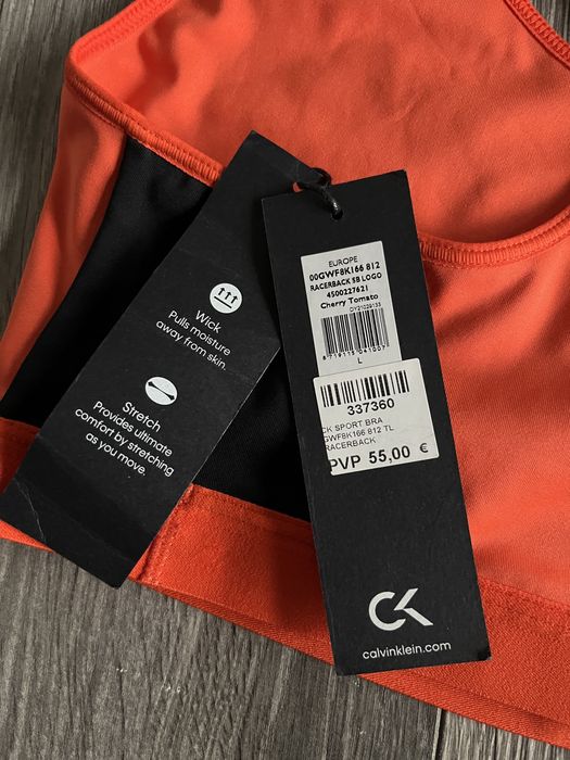 Nowy z metką Biustonosz sportowy, top  Calvin Klein Rozmiar L