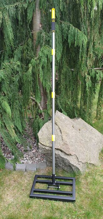 Solidne dwustronne grabie do poziomowania trawników