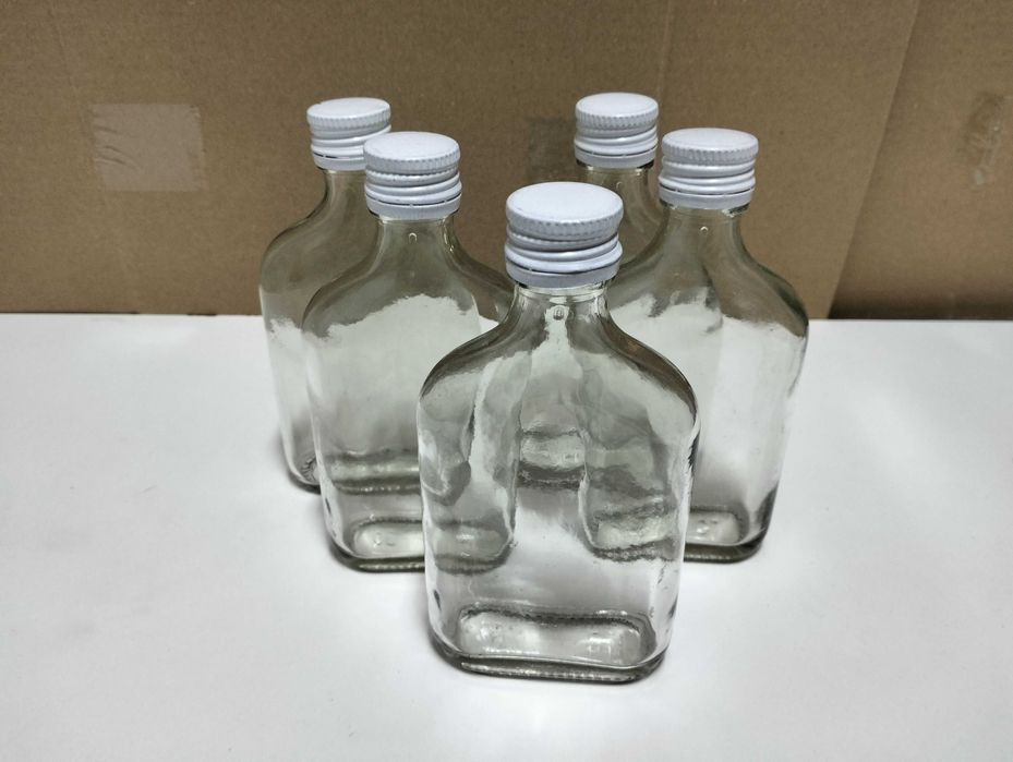 Butelki szklane 175 ml, 5 szt., piersiówki