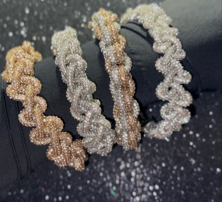 Браслети зі стразового шнура