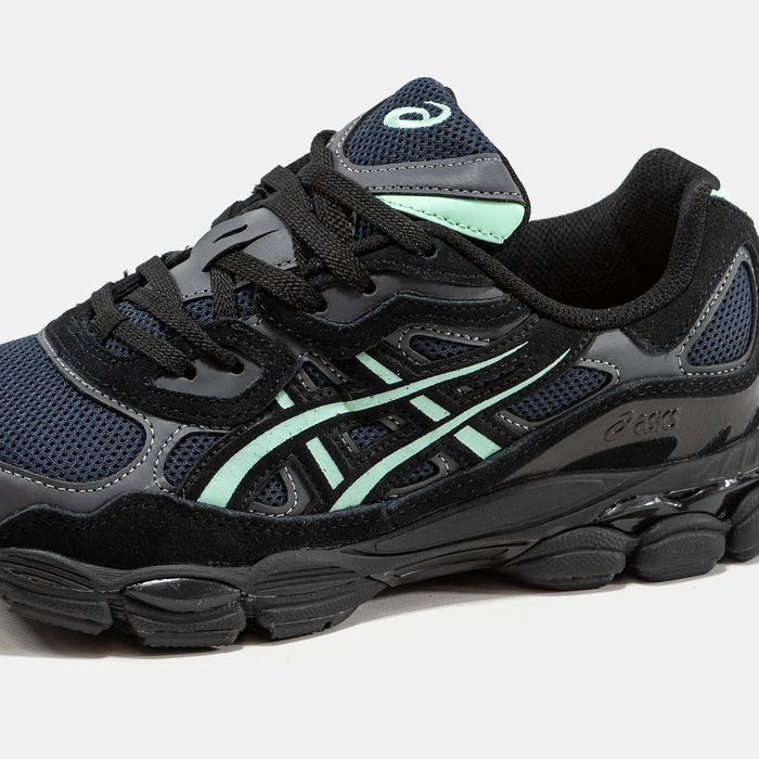 Кросівки Кроссовки Asics Gel-NYC Black Mint Чёрный Мятный Чорний Мята Кросовки повсякденні