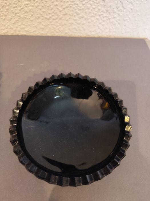 Hialitowa bombonierka hortensja vintage retro prl szklo