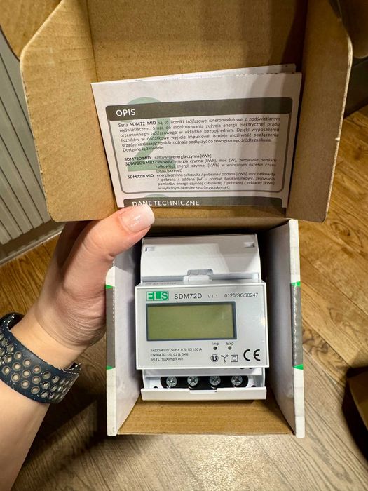 Licznik ELS 3-fazowy 100A 4-modułowy SDM72D