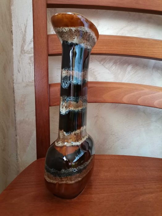 Wazon brązowo czarny