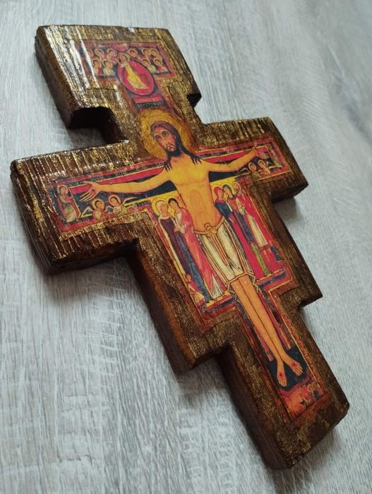 Krzyż ikona San Damiano franciszkański krzyż świętego Franciszka