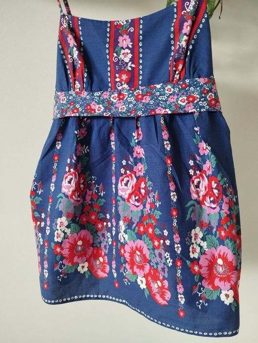 Letnia, wiosenna bluzka, top z bawełny, kolorowy w kwiaty, boho r.42 X