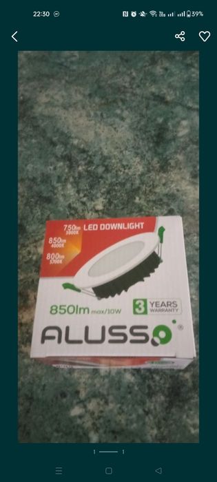 Reflektor do zabudowy Alusso 10 w