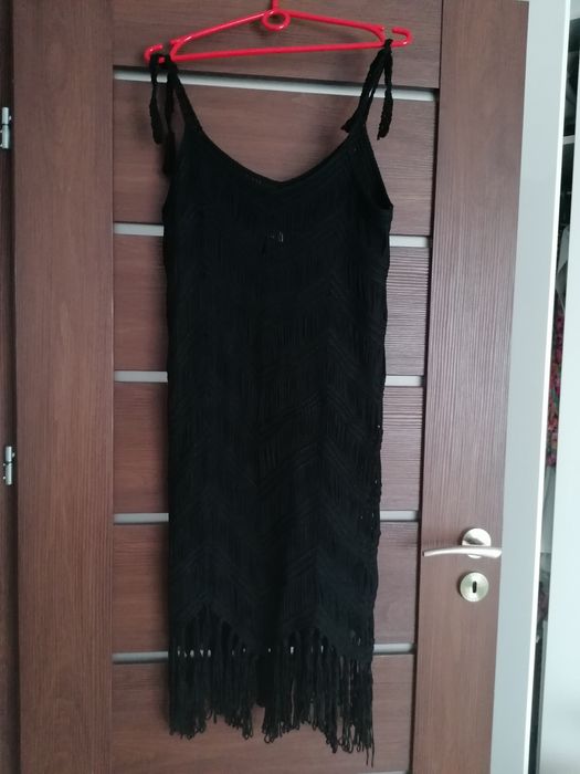 Narzutka/sukienka czarna na plażę