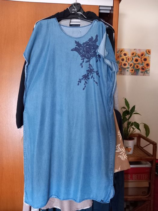 Vestido estampado ganga senhora tam.L