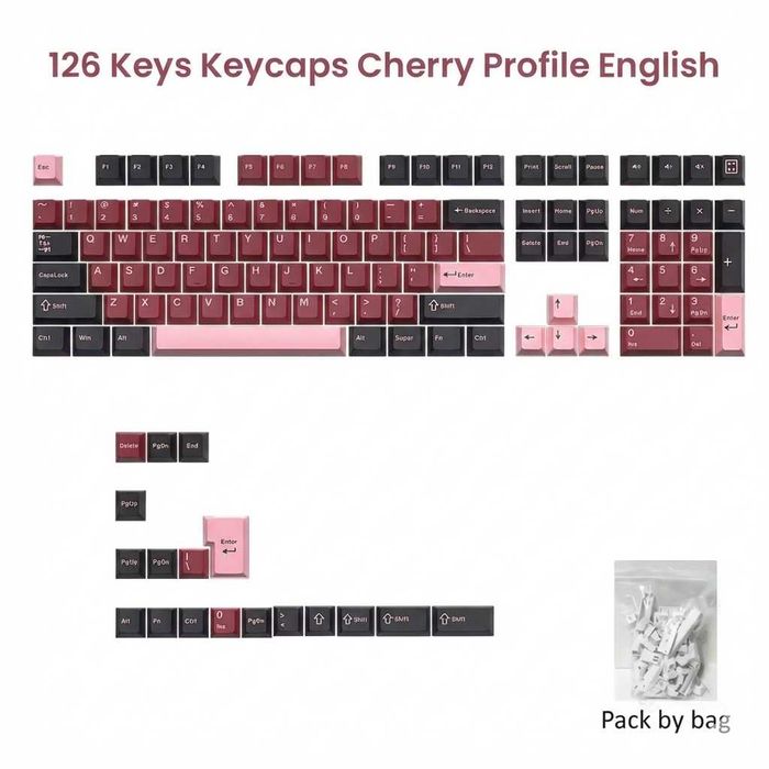 Кейкапи для механічної клавіатури, 126 клавіш +є лазерне гравірування!
