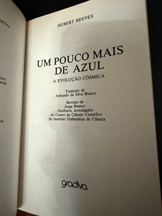 Hubert Reeves – Um pouco mais de azul : a Evolução Cósmica