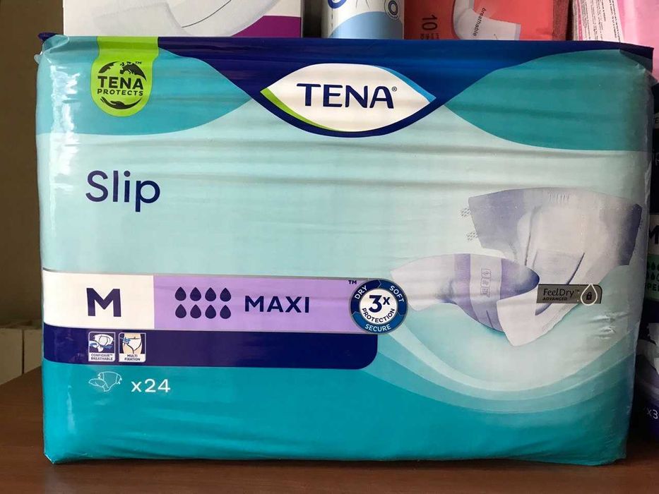 Підгузки TENA Slip Super / Maxi М + засоби догляду від Hartmann (Німеччина)
