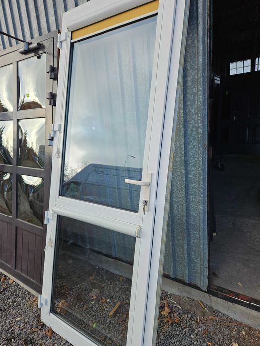 DRZWI Zewnętrzne Plastikowe PCV Wejściowe Przeszklone Balkon 95x228cm