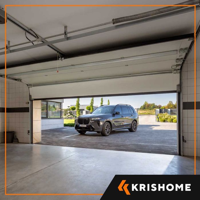 Brama garażowa segmentowa przemysłowa KRISHOME montaż CAŁA POLSKA