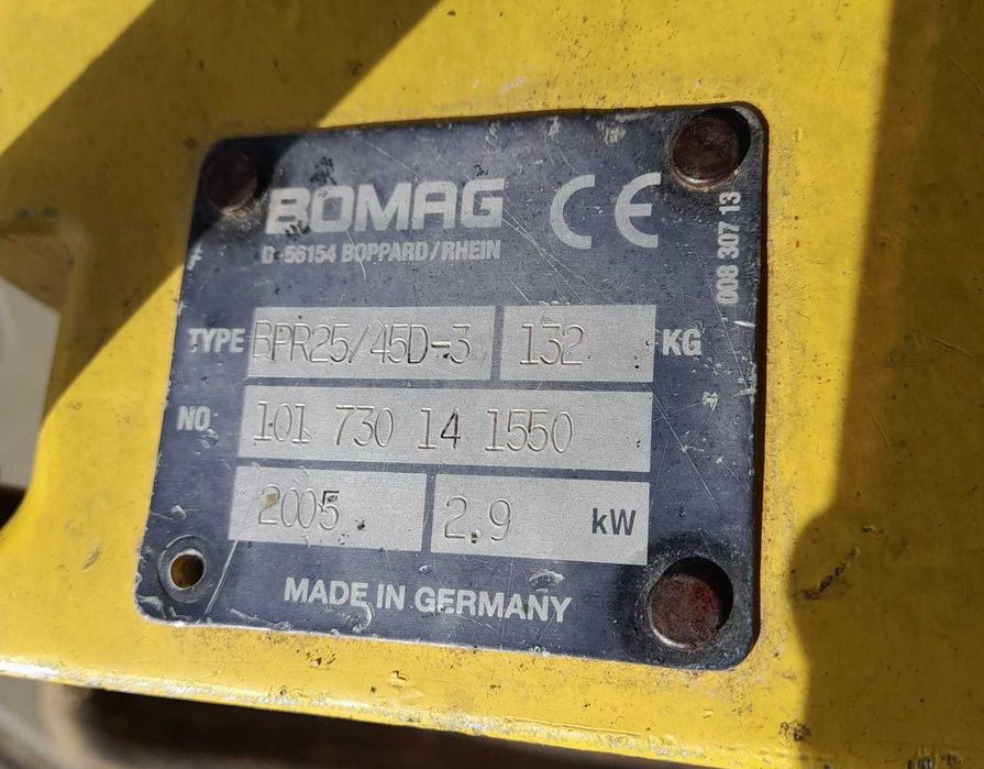 Zagęszczrka Bomag BPR25/45, 132 kg, rok 2005