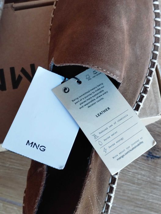 Нові м'які замшеві еспадрільї від MANGO розмір 41