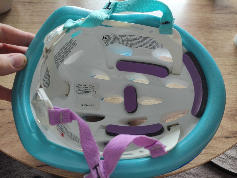 Kask rowerowy elza frozen ania karaina lodu z koroną lodowcem disney