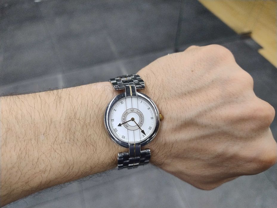 Ciekawy Zegarek Longines & Rodolphe Ref 752817 model stal Vintage Swiss