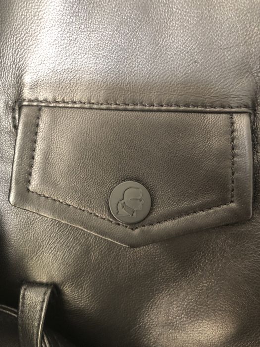 • KARL LAGERFELD - Nowa Kurtka Ramoneska - 100% Naturalna Skóra - r. M
