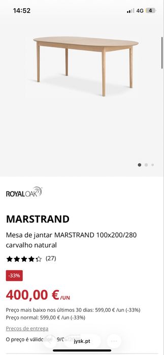 Mesa de jantar Marstrand