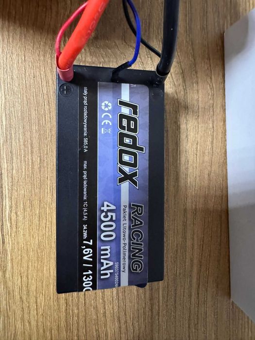 Pakiet LiHV Redox Racing 4500mAh 7.6V 2S 130C Hardcase - Jak NOWY!