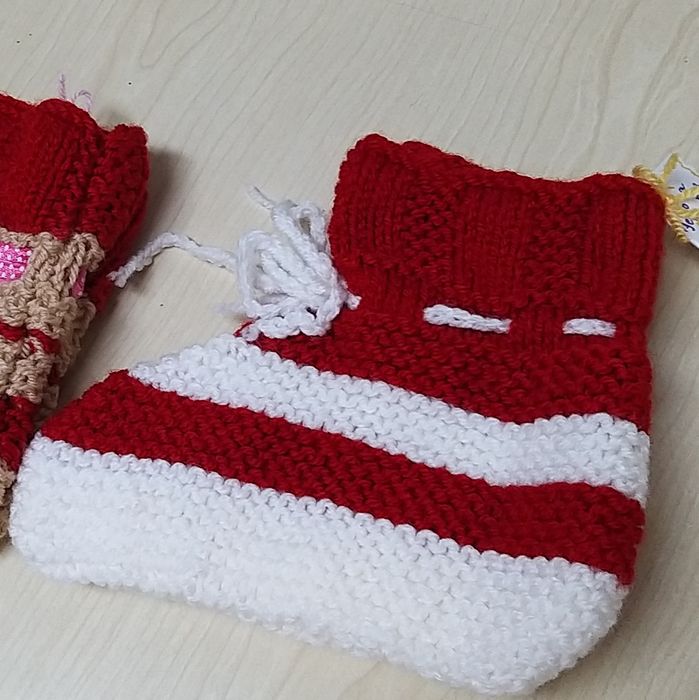 Botas de Lã feitas à mão.