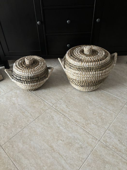 Straw Baskets with Lids64862959196546121