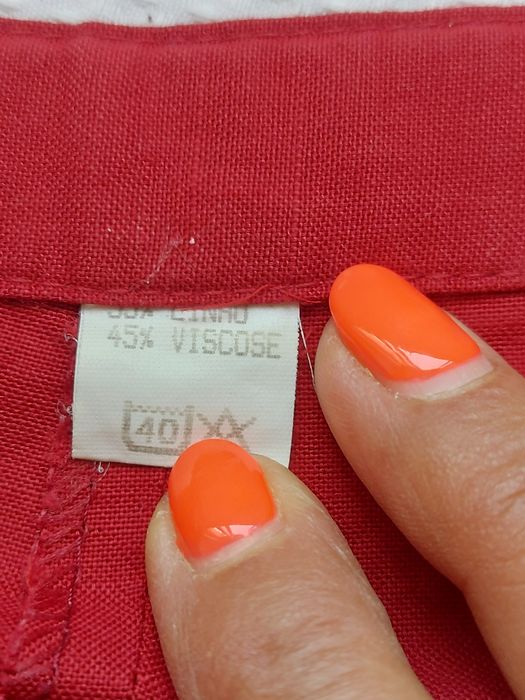 Calças Vermelhas - 55% Linho e 45% Viscose