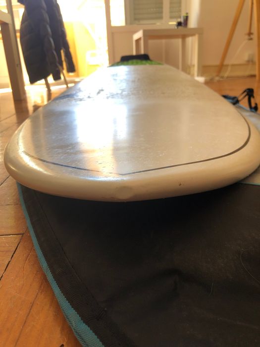 Surfboard NSP Hybrid Element White 6'4 + Boardbag + Leash