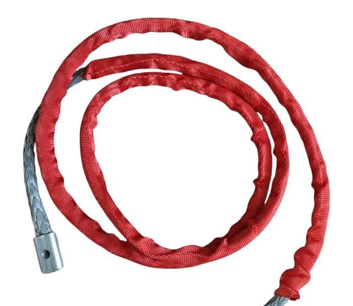 Lina syntetyczna Dyneema z hakiem do wyciągarki 12mm 28m Laweta