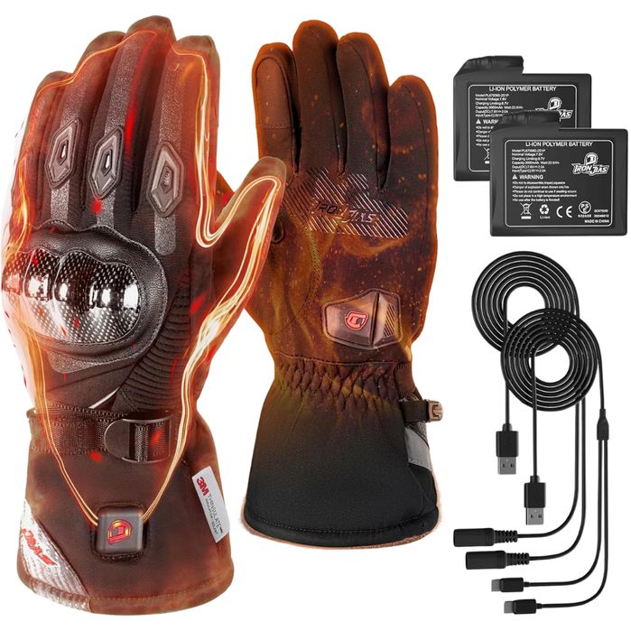 Podgrzewane rękawice motocyklowe narciarskie AXE02 3000 mAh M