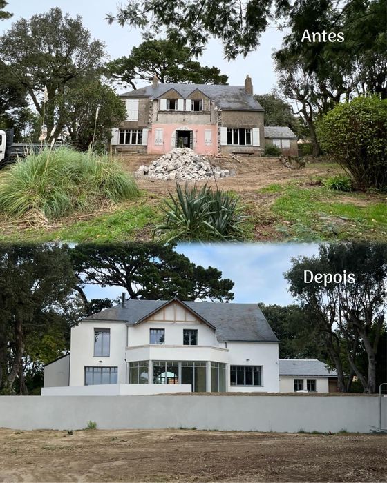 Obras gerais e remodelações. Capoto .  Reboco projetado . Pinturas