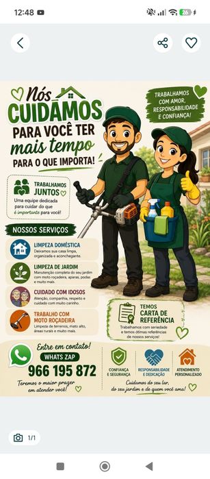 Limpeza doméstica e jardim