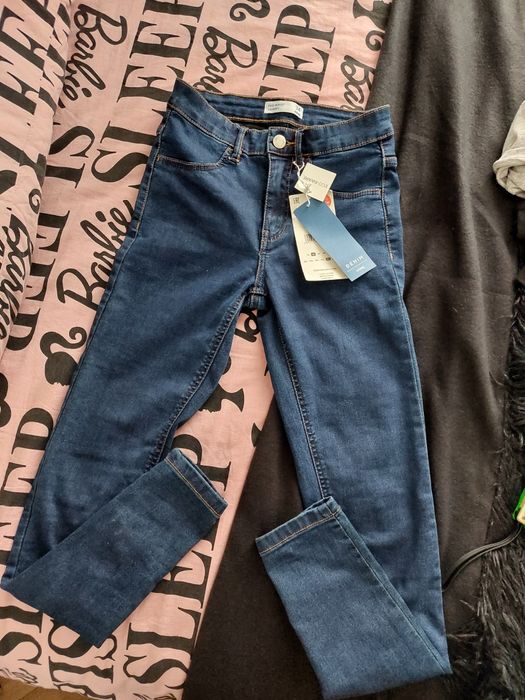 Jeansy mid waist skinny