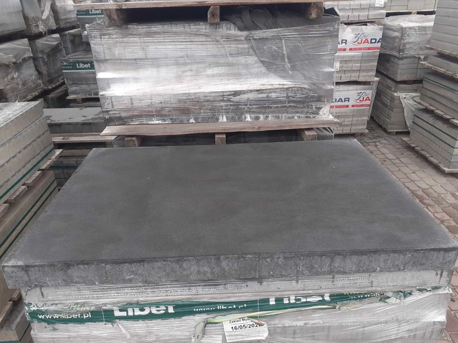Płyta Betonowa Maxima XL Duża 120x80x8 cm Antracytowy, Kwarcytowy Taras Okazja Promocja